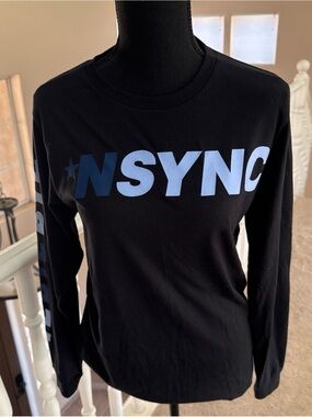 NSYNC Black Long Sleeve Bye Bye Bye Logo Tee